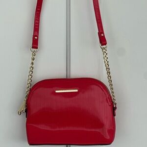 Steve Madden Red Crossbody Bag with Gold Chain